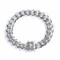 14mm Miami Cuban Link Bracelet - White Gold