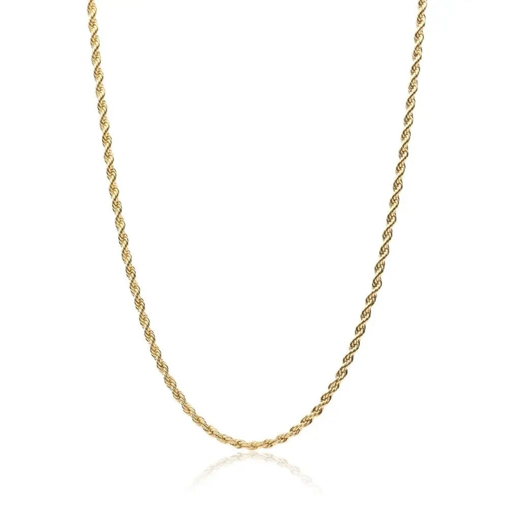 3mm Rope Necklace - Gold