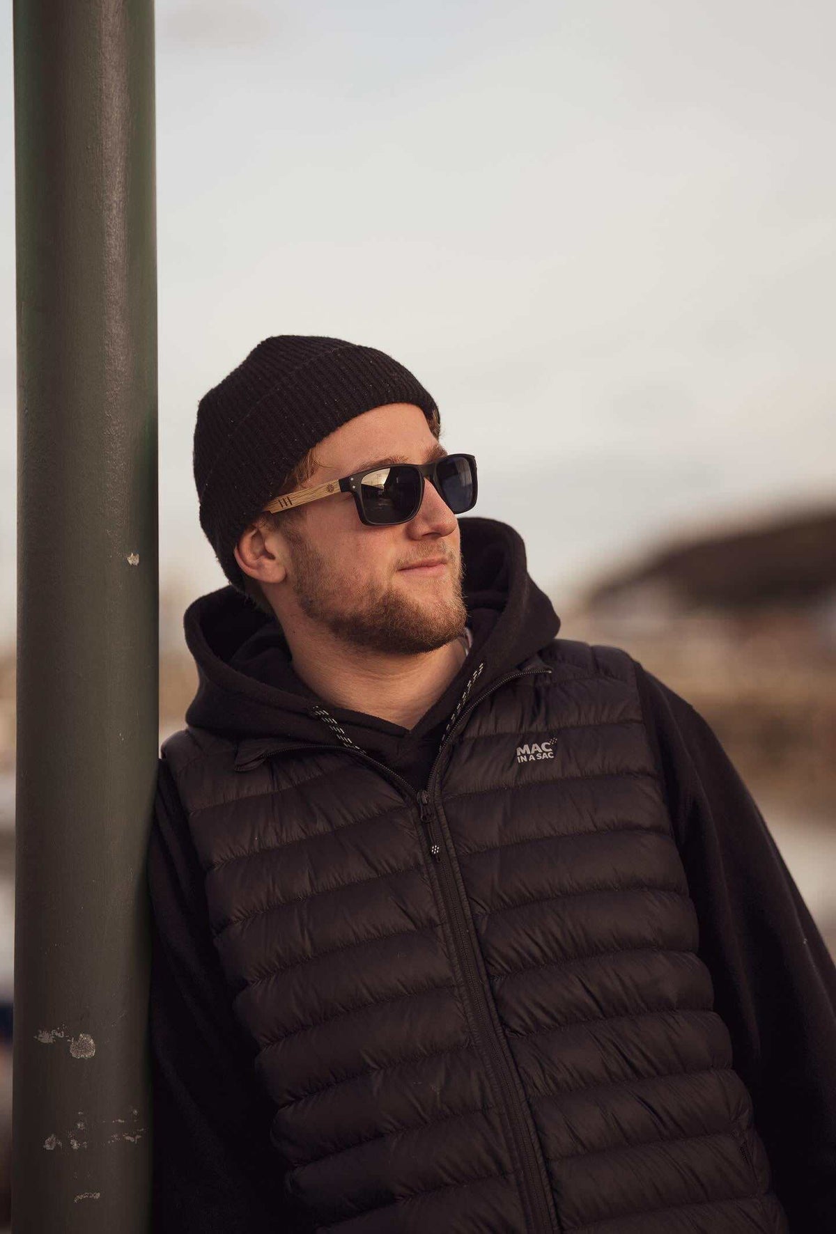 Bells Beach – Mens Polarised Sunglasses with Real Wood Arms