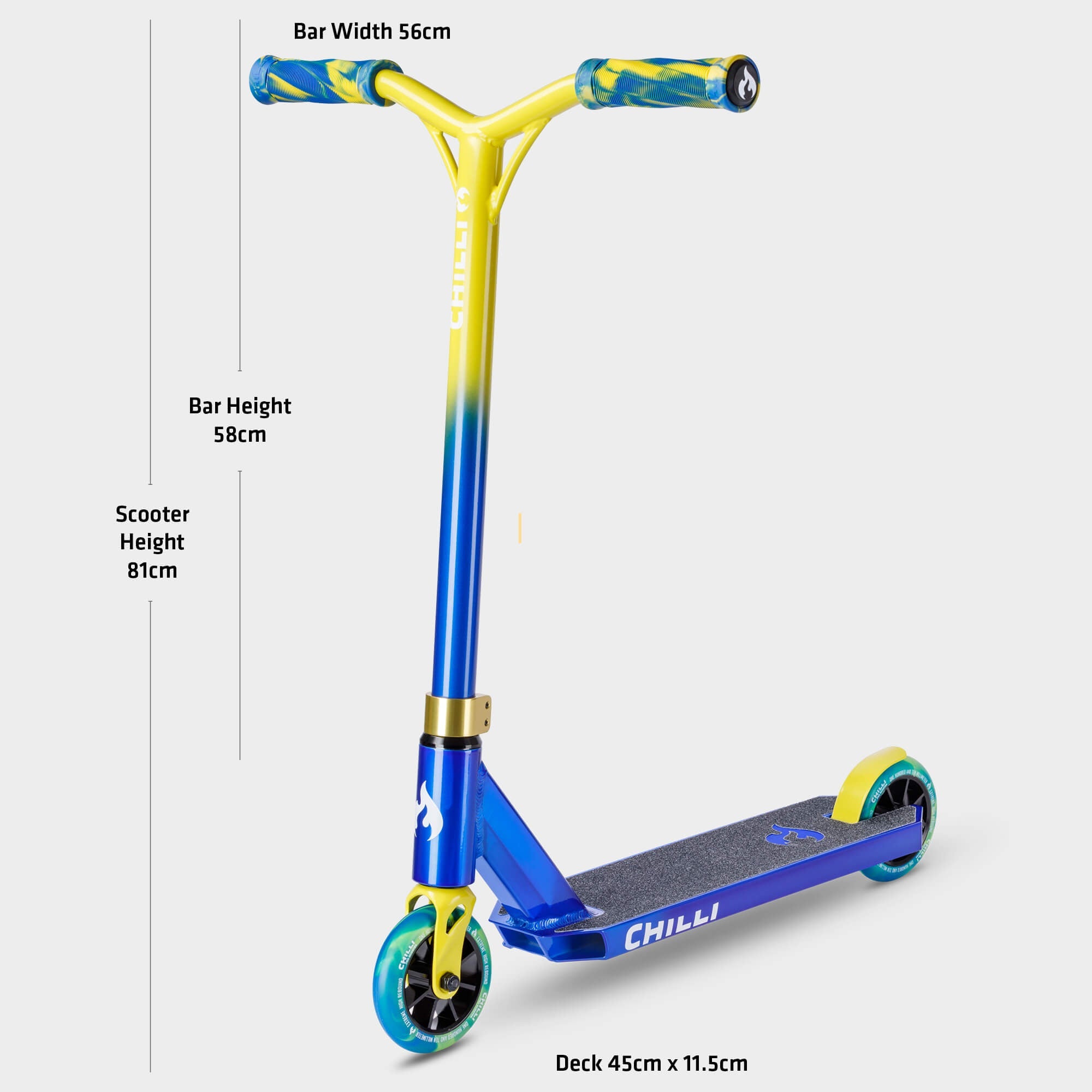 Base Jumpstart Stunt Scooter: Blue/Yellow