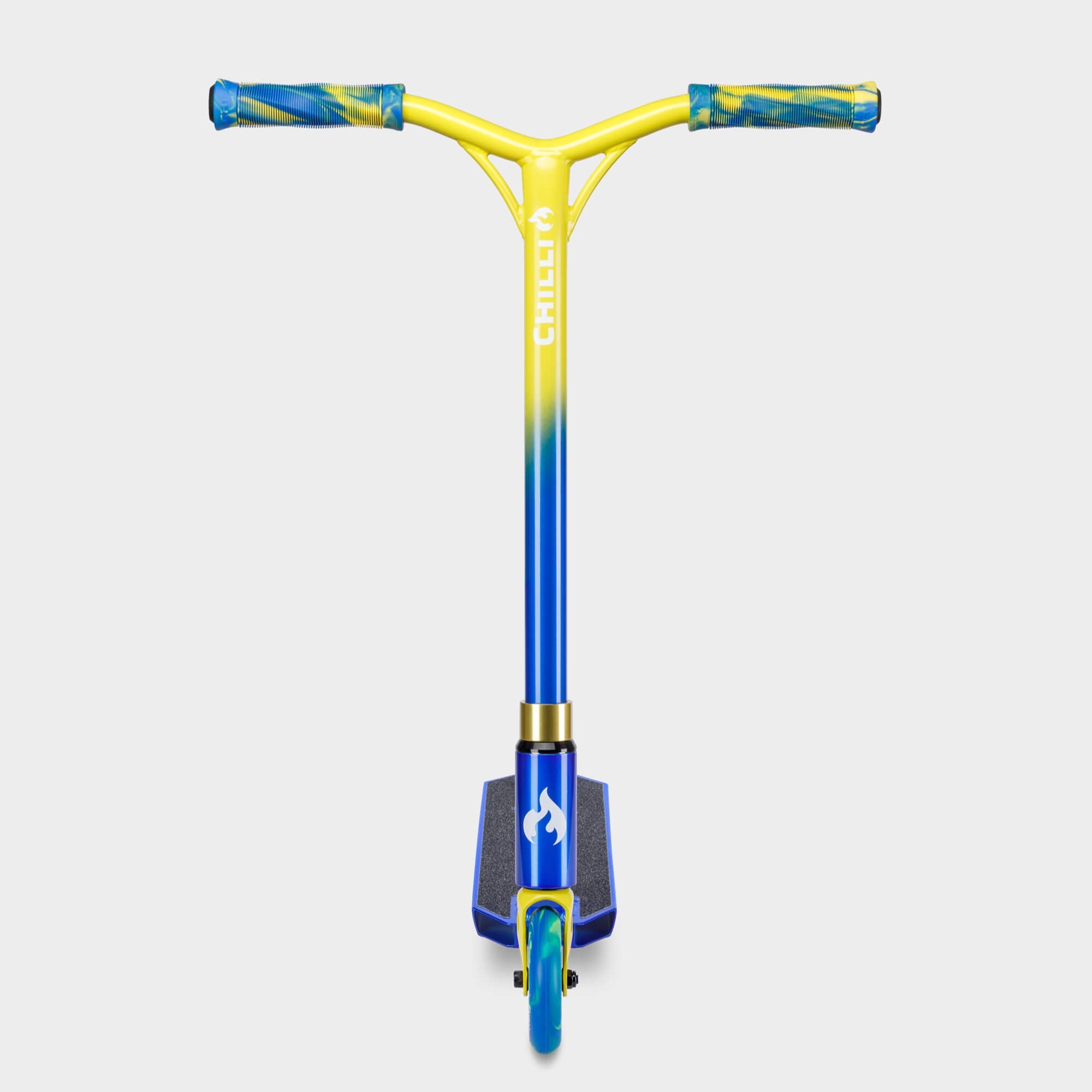 Base S Jumpstart Stunt Scooter: Blue/Yellow