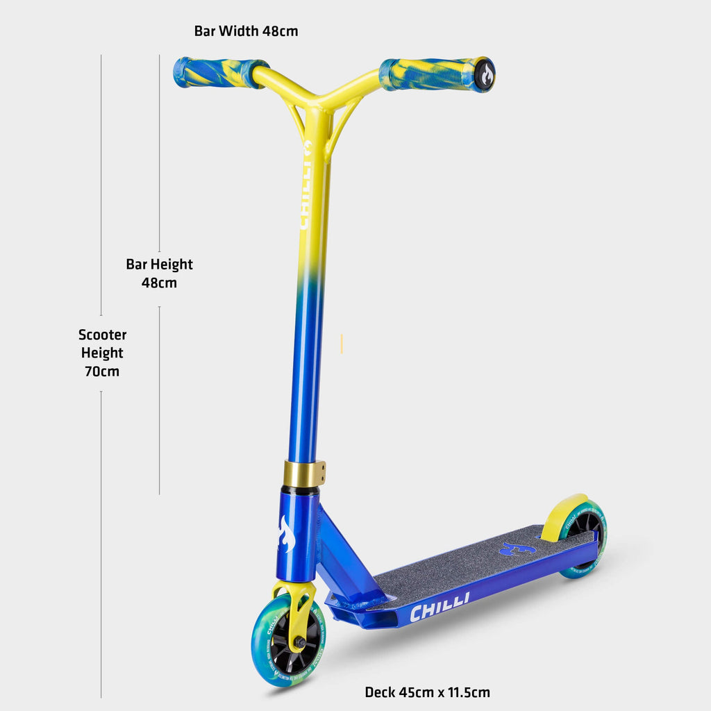 Base S Jumpstart Stunt Scooter: Blue/Yellow