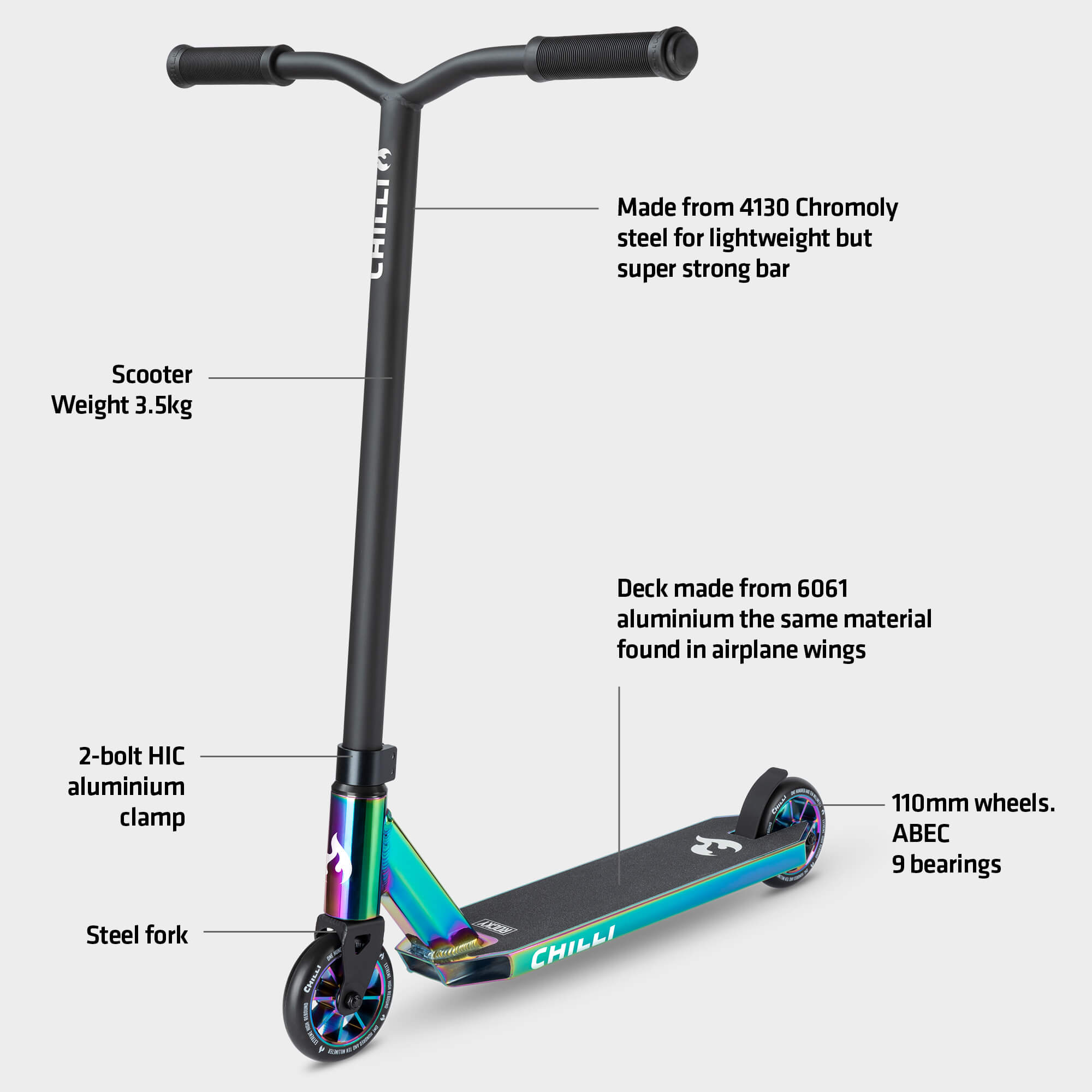 Base Rocky Stunt Scooter: Neochrome