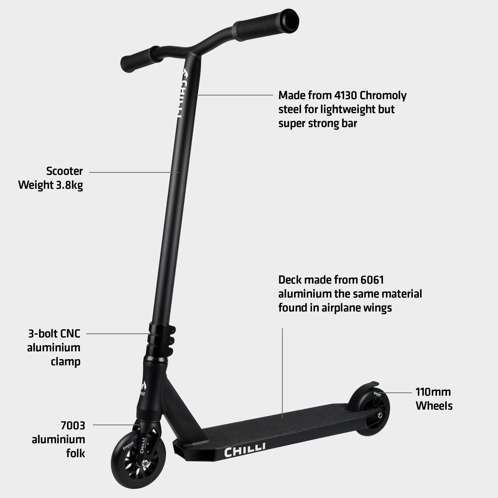 All Star Grim Reaper Stunt Scooter: Black