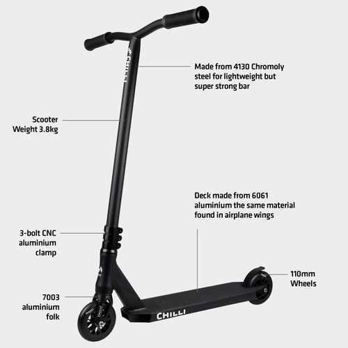 All Star Grim Reaper Stunt Scooter: Black