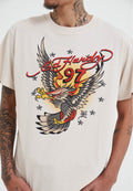 Mens 97 Eagle Diamante T-Shirt - Beige