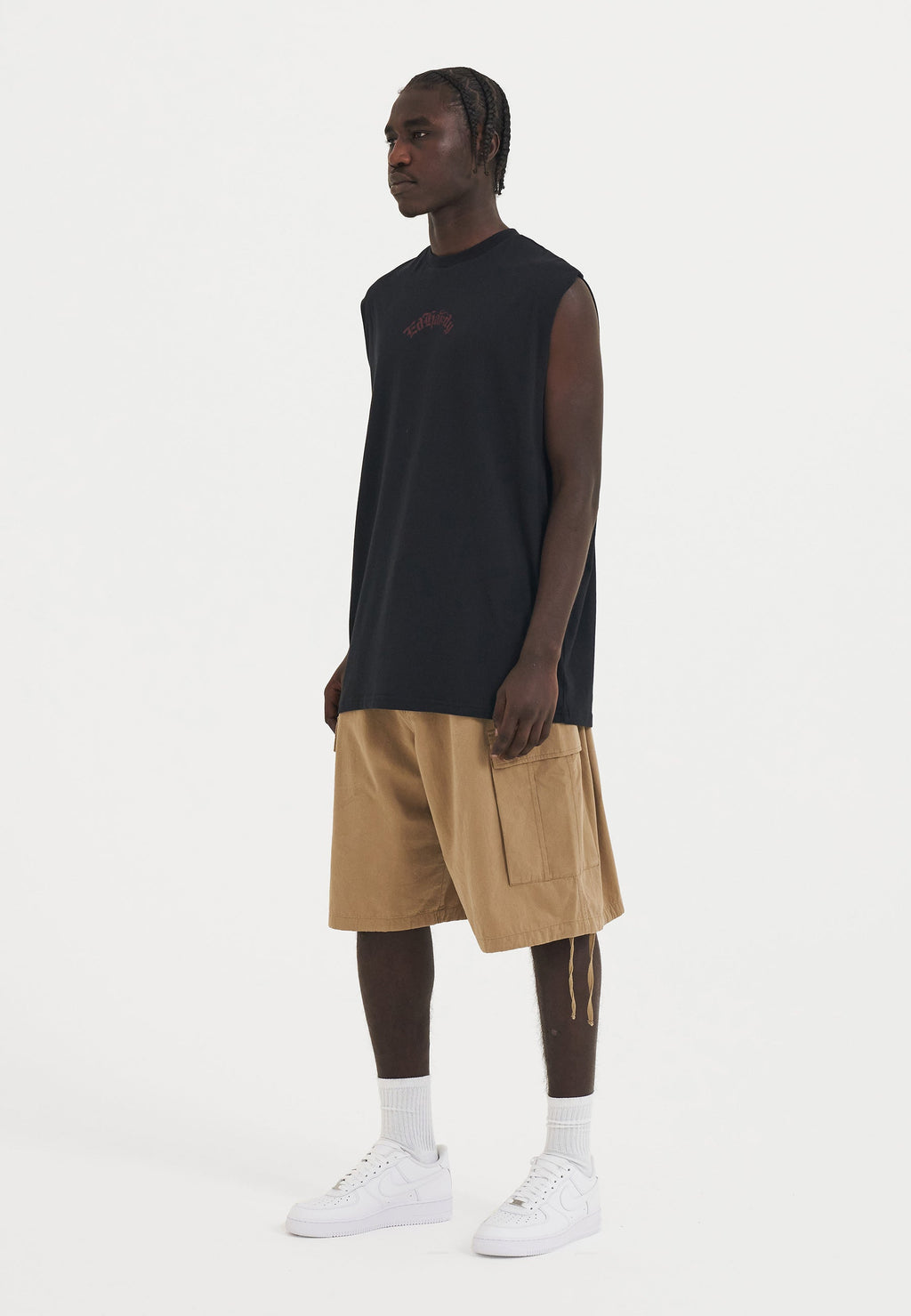 Mens Dragon Crawl Woven Cargo Shorts - Beige