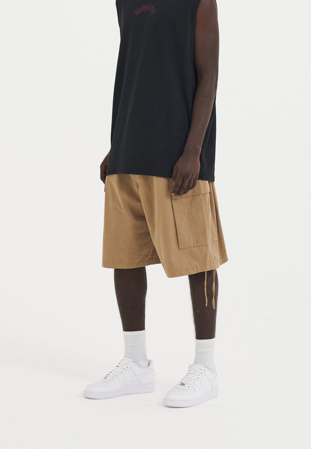 Mens Dragon Crawl Woven Cargo Shorts - Beige