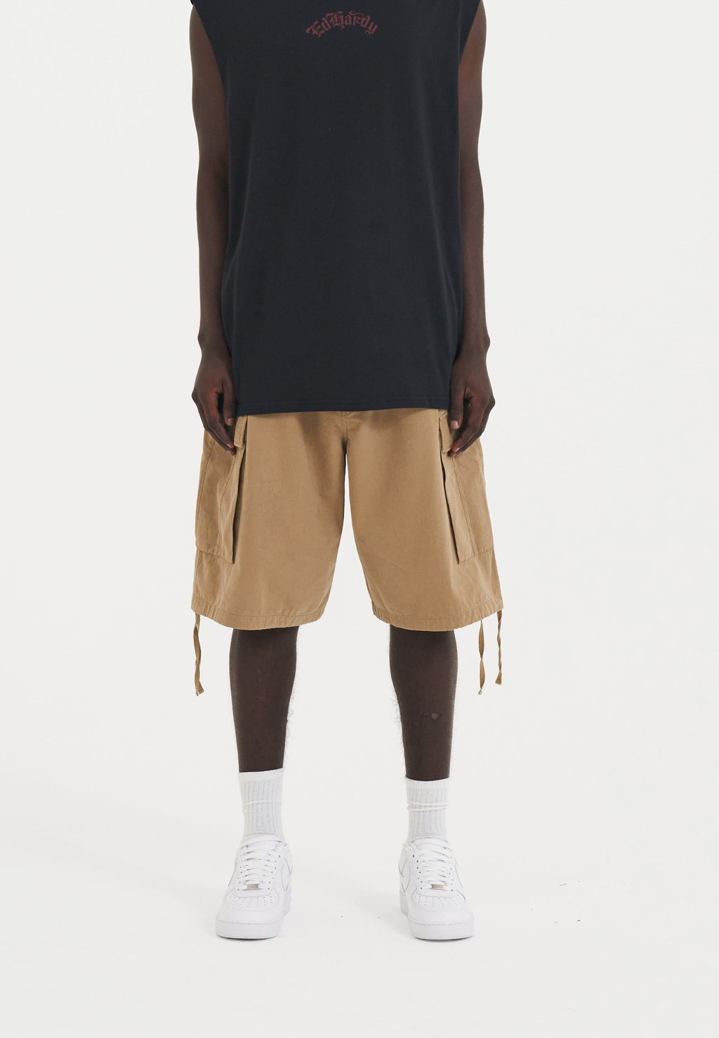 Mens Dragon Crawl Woven Cargo Shorts - Beige