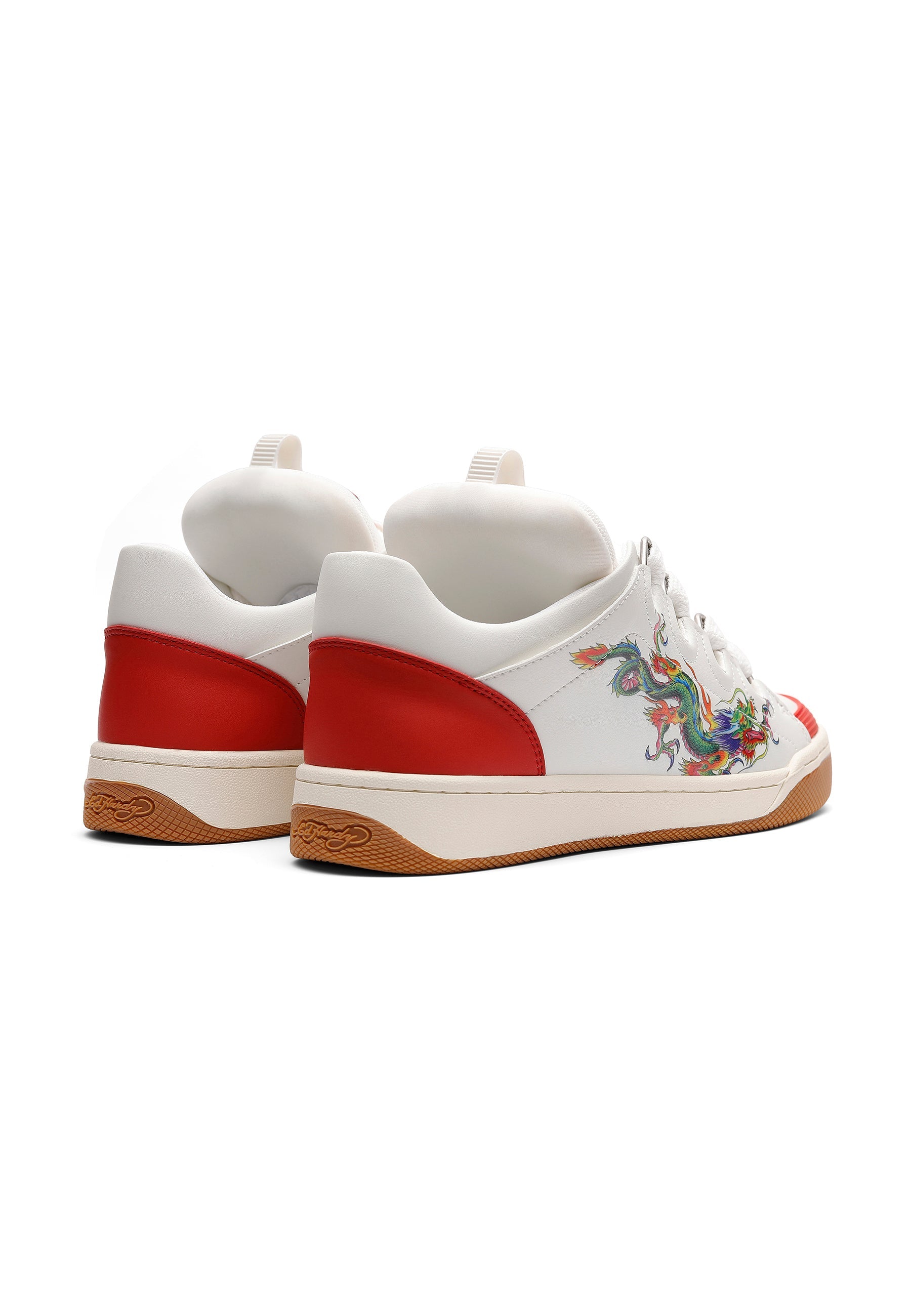 Mens Hardflip Low - Dragons - White/Red