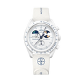 Swatch x Omega Bioceramic Moonswatch Mission to Earthphase – Moonshine Gold (SO33W701L) - 'COLD MOON'