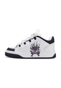 Womens Hardflip Low - Flaming Skull - White/Black