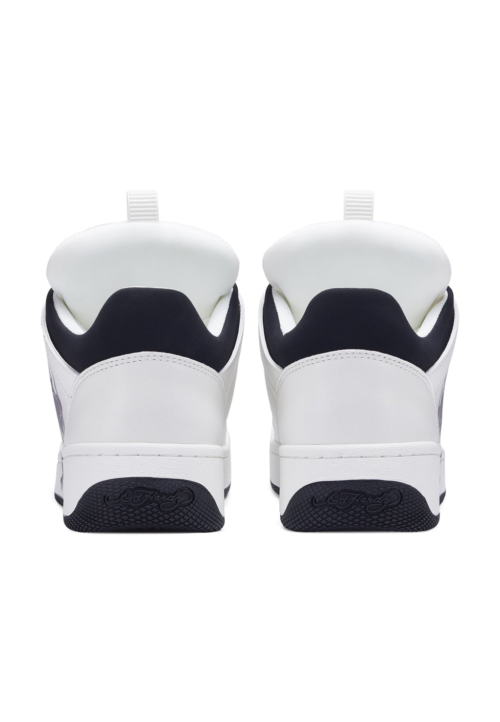Womens Hardflip Low - Flaming Skull - White/Black