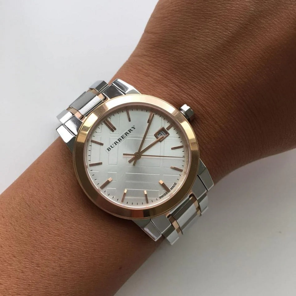 Burberry BU9105 The City Women's Silver & Rose Gold Watch