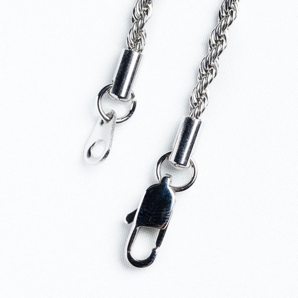 3mm Rope Chain - White Gold