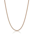 3mm Micro Cuban Link Necklace - Rose Gold