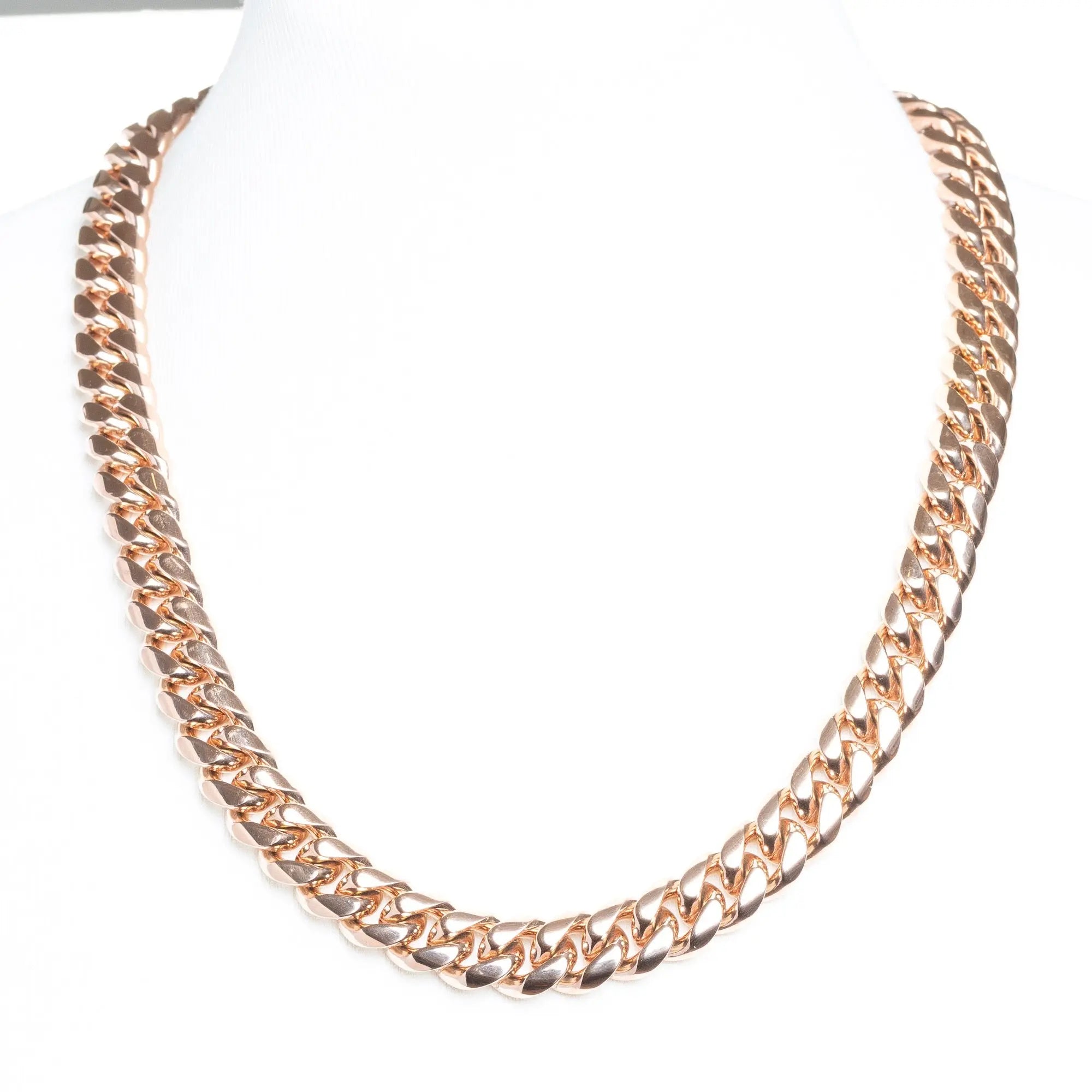 14mm Miami Cuban Link Chain - Rose Gold