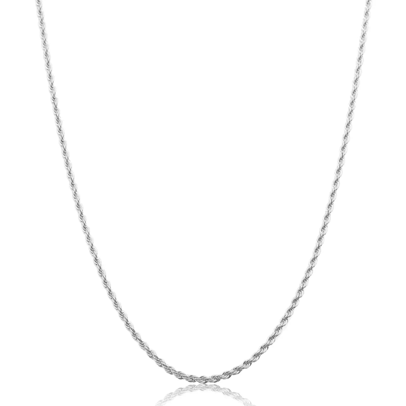 3mm Rope Chain - White Gold