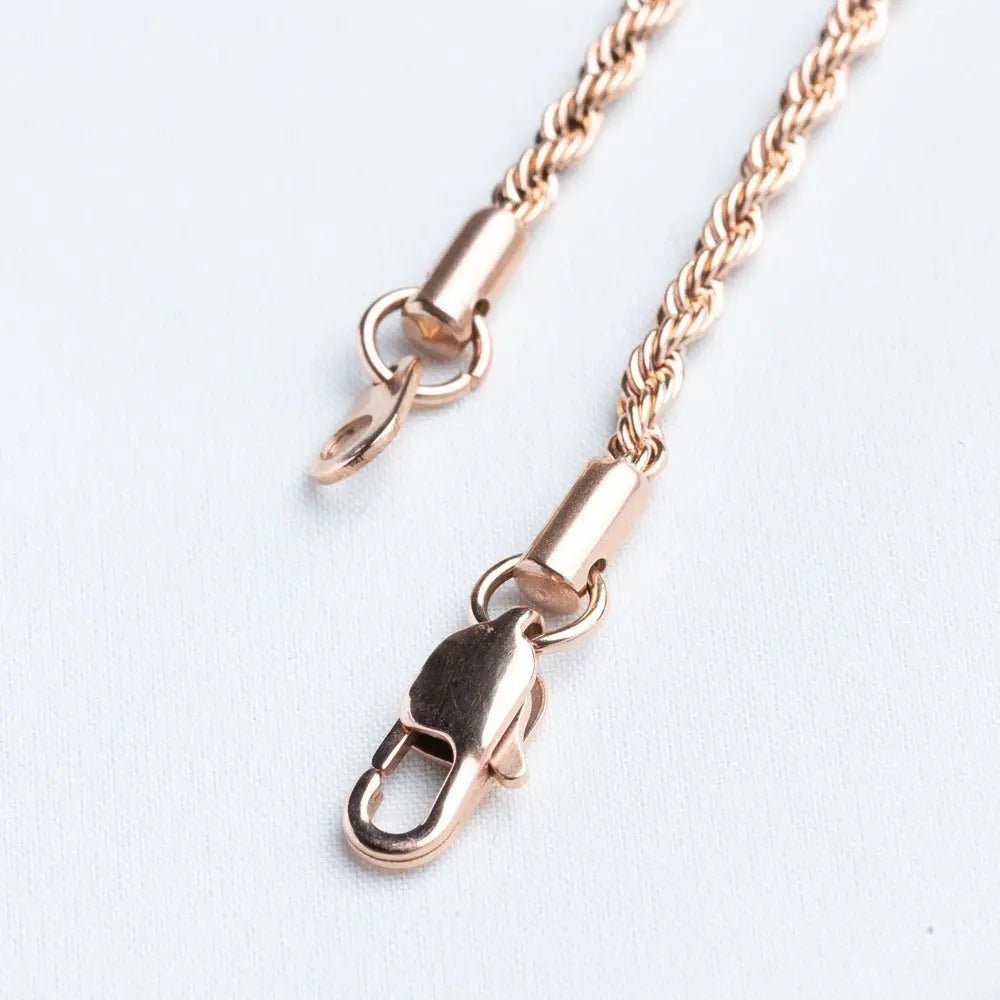 3mm Rope Chain - Rose Gold