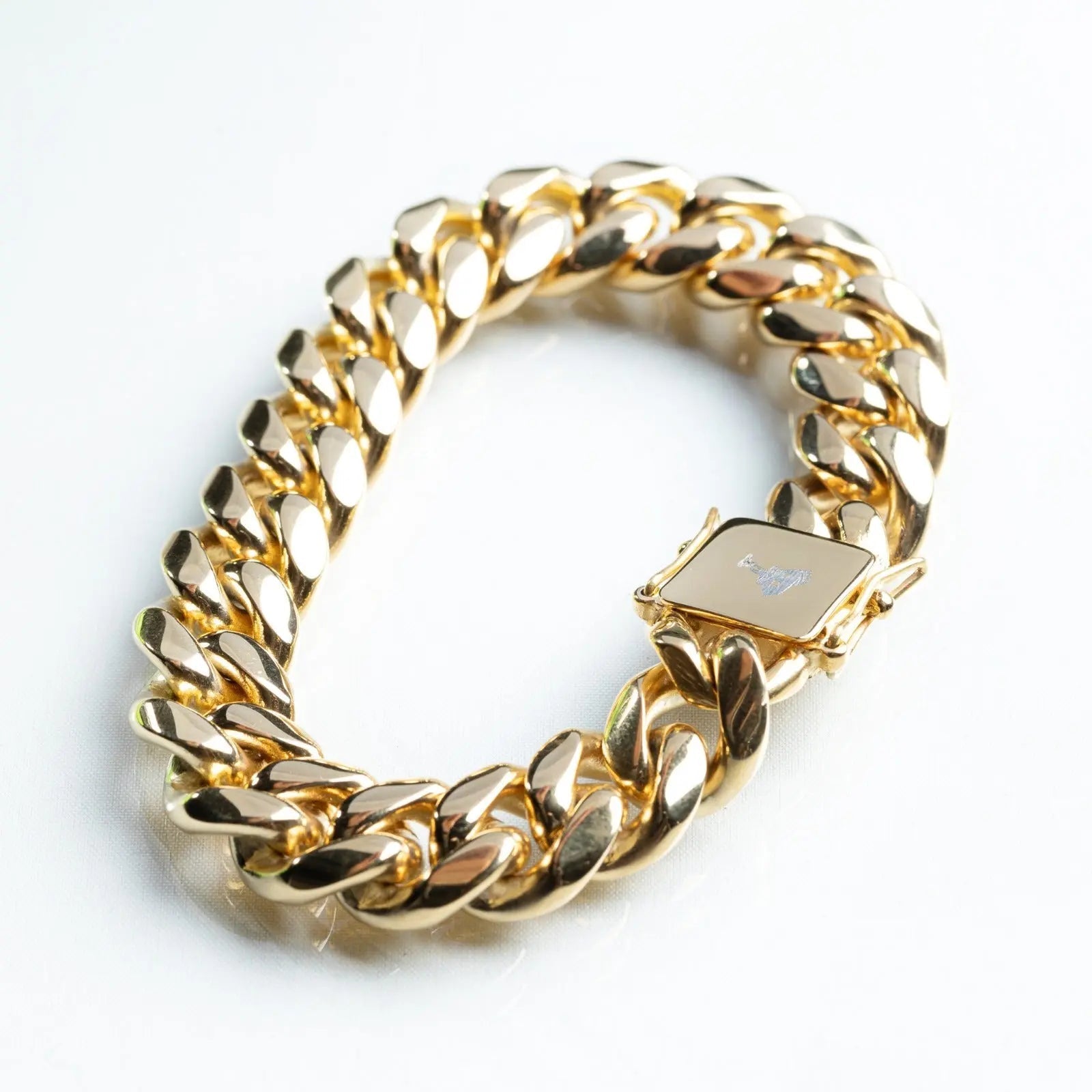 14mm Miami Cuban Link Bracelet - Gold
