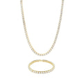 5mm Tennis Chain + Bracelet Set - Gold