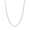 3mm Rope Necklace - Silver