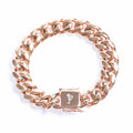 14mm Miami Cuban Link Bracelet - Rose Gold