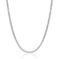 4mm Tennis Necklace - White Gold