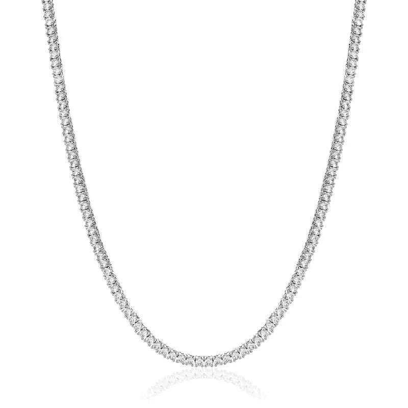 5mm Tennis Chain - White Gold