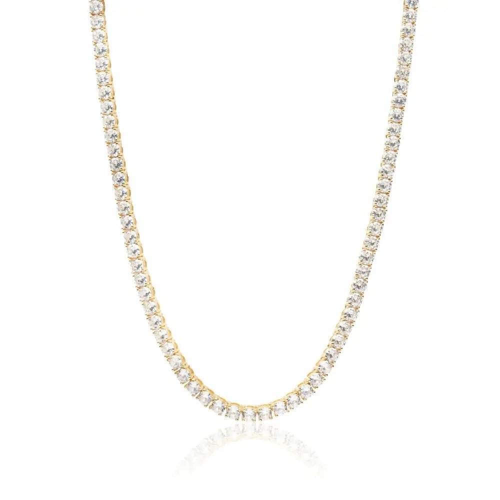 4mm Tennis Necklace - Gold