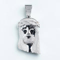 XL Jesus Pendant - White Gold