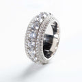 Iced Spinning Ring - Silver