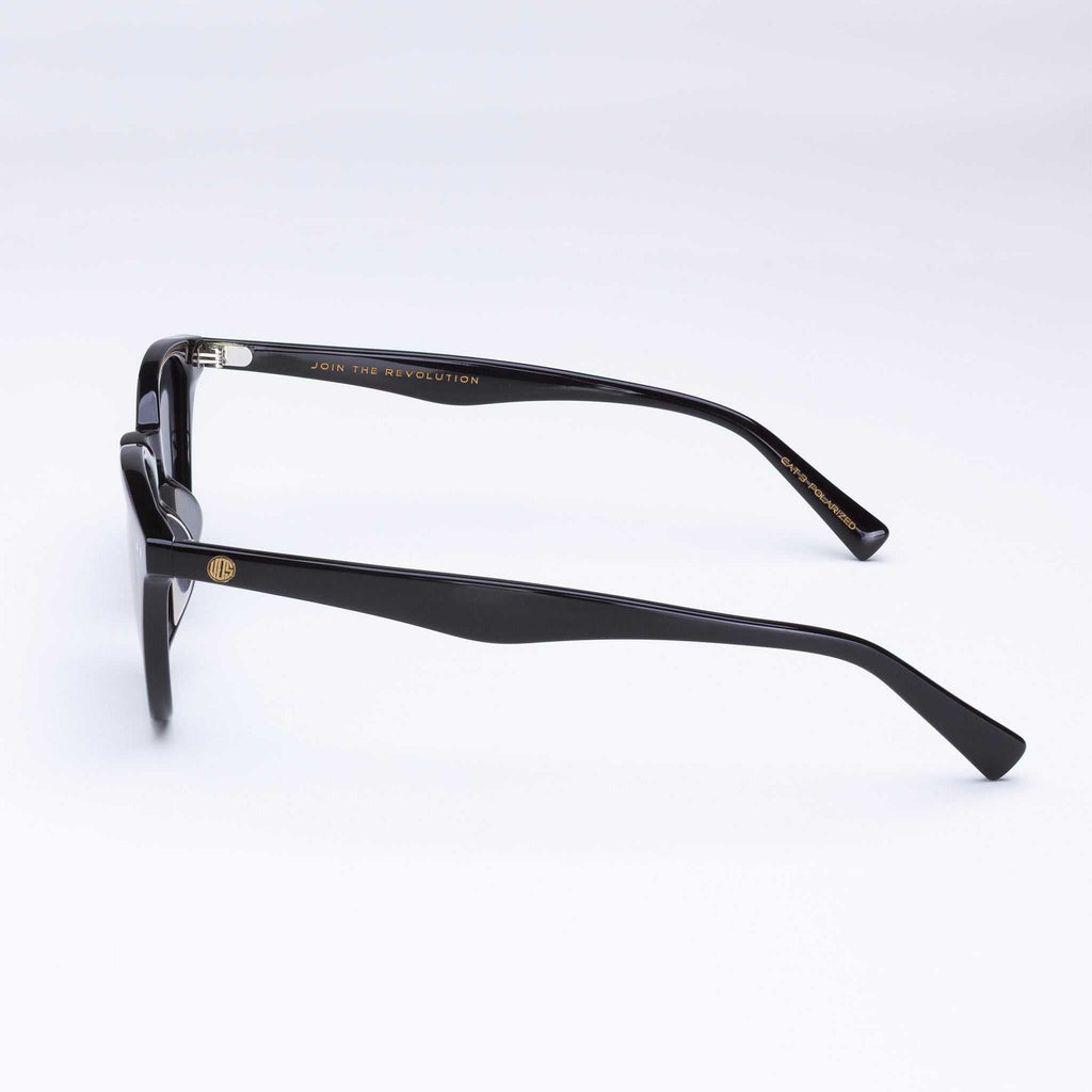 Reef Break- Bioacetate Polarised Sunglasses in All Black