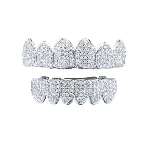 Iced Grillz - White Gold