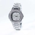 Iced Out Watch - White Gold
