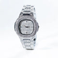 Iced Fashion Watch - White Gold