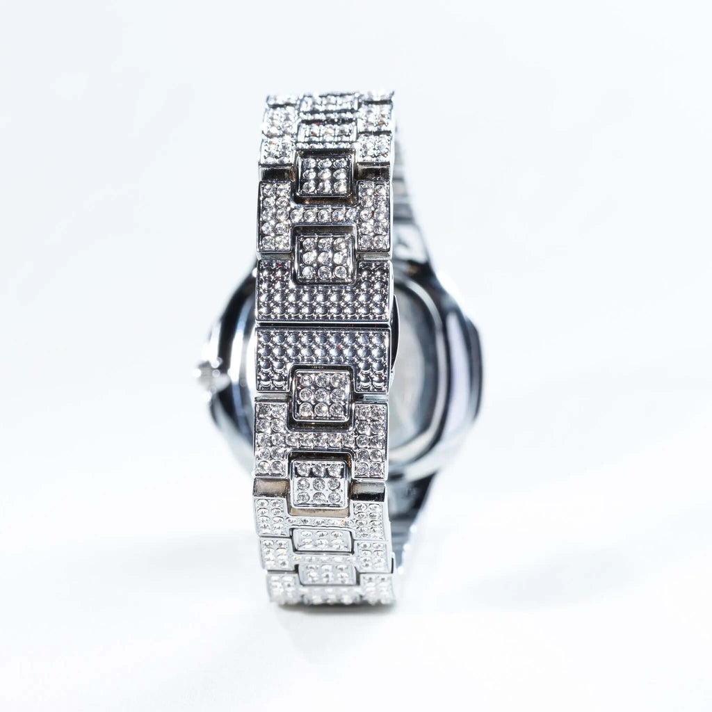 Iced Out Watch - White Gold