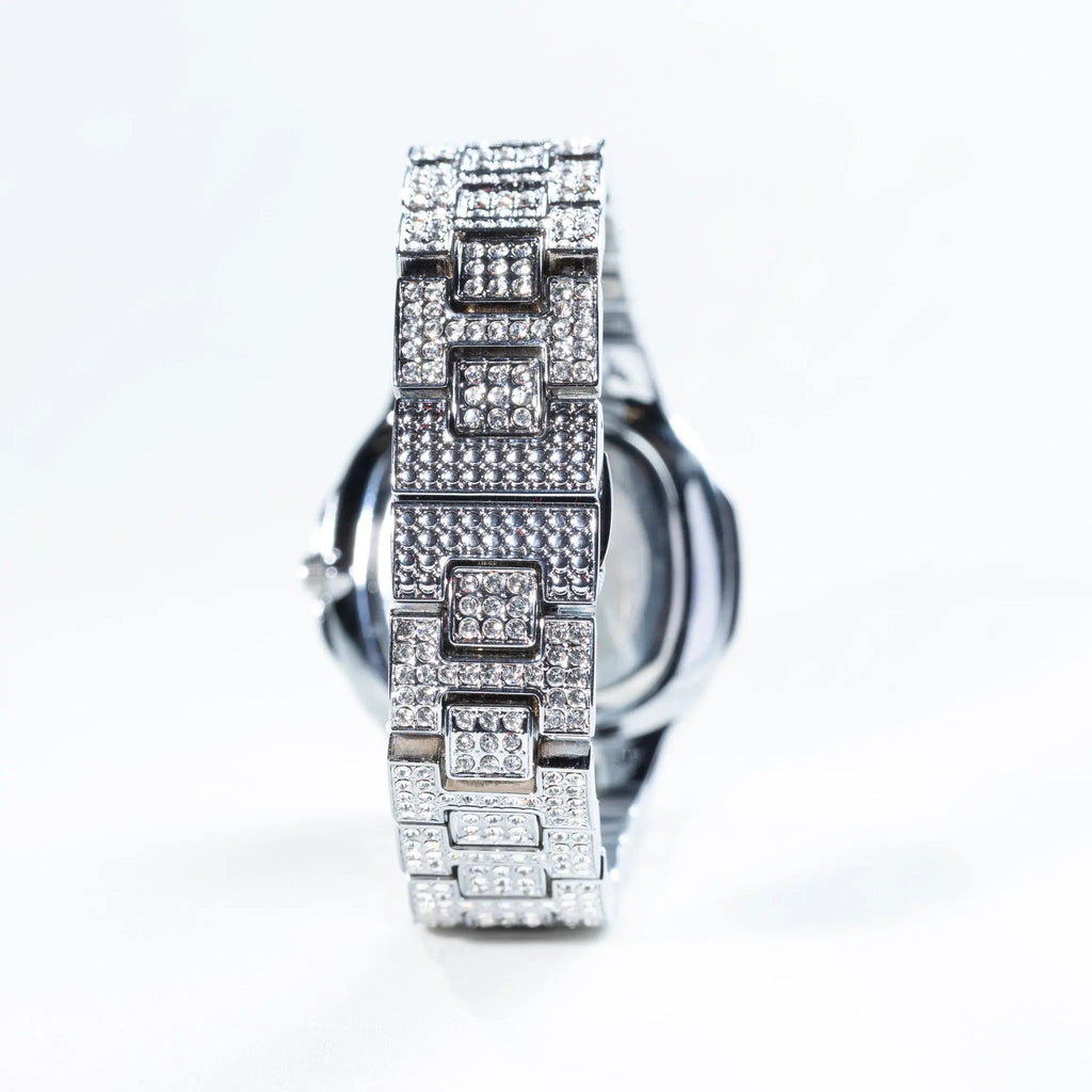 Iced Fashion Watch - White Gold