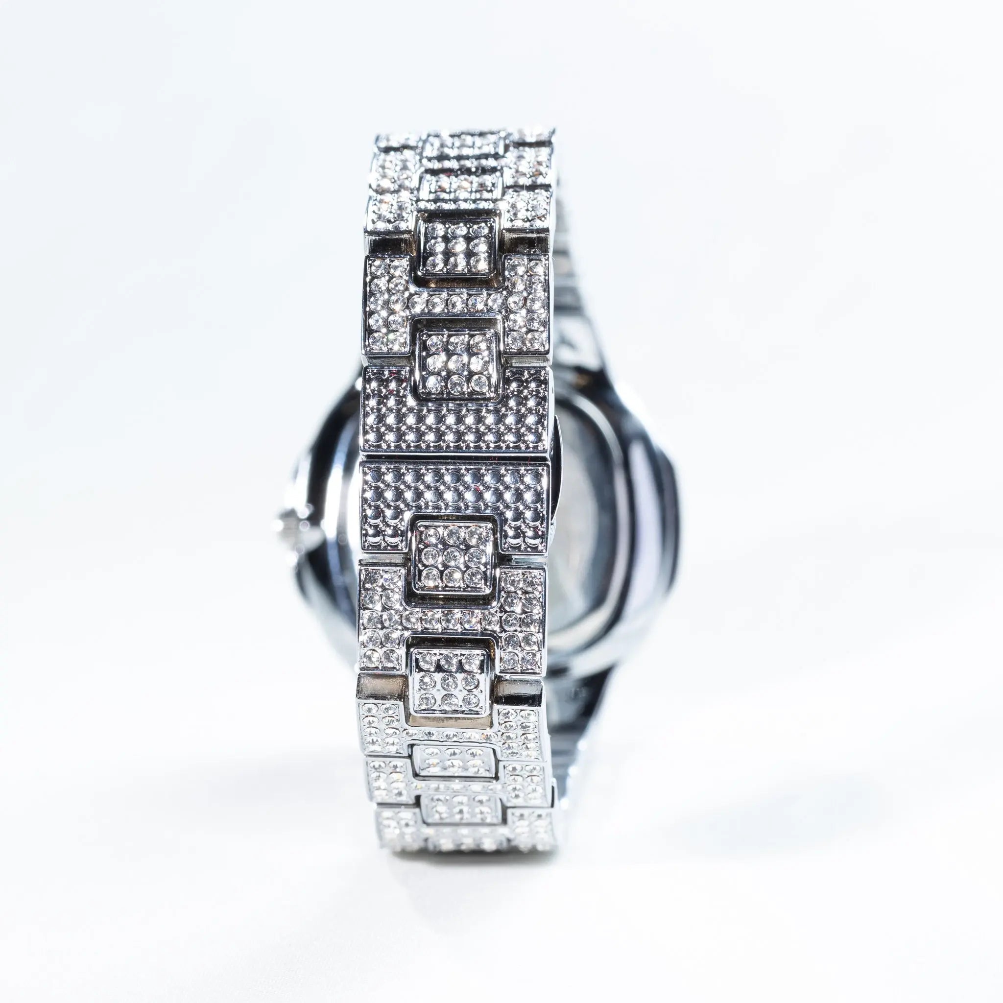 Iced Fashion Watch - White Gold